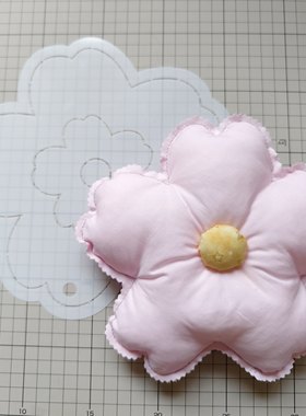 手工DIY描图工具拼布软模板 布艺花朵杯垫挂饰模板樱花五瓣花爱心