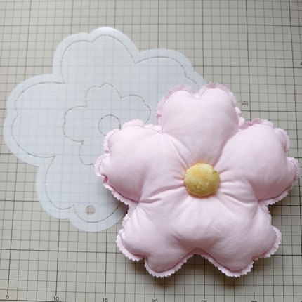 手工DIY描图工具拼布软模板 布艺花朵杯垫挂饰模板樱花五瓣花爱心