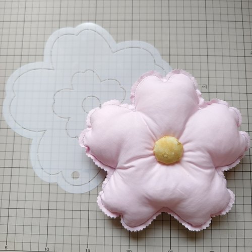 手工DIY描图工具拼布软模板 布艺花朵杯垫挂饰模板樱花五瓣花爱心