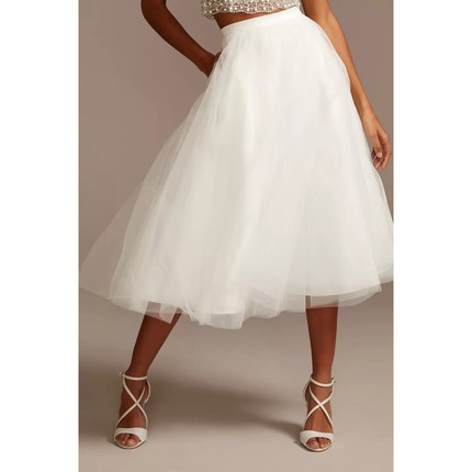 2025 02美国专柜正品代购DB studio新娘结婚白色长半身裙婚纱下装