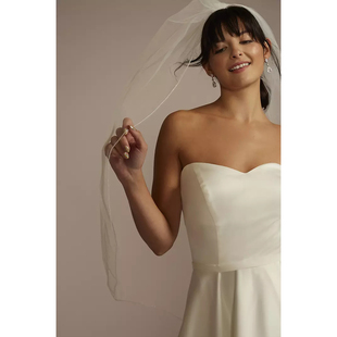David Bridal新娘结婚齐腰头纱头巾薄纱 02美国专柜代购 2025
