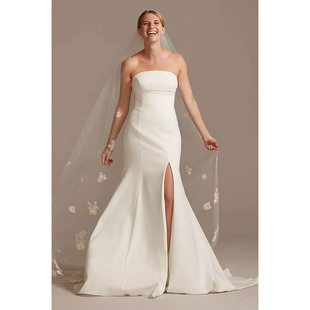 2025 David 代购 Bridal新娘结婚大拖尾头纱薄纱 02美国专柜正品