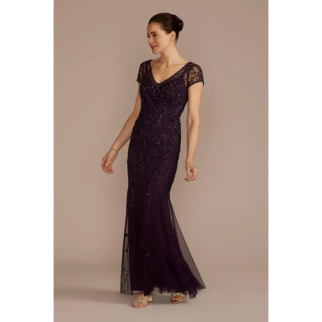 2025 02美国专柜正品代购直邮oleg新娘结婚晚礼服伴娘V领连衣裙