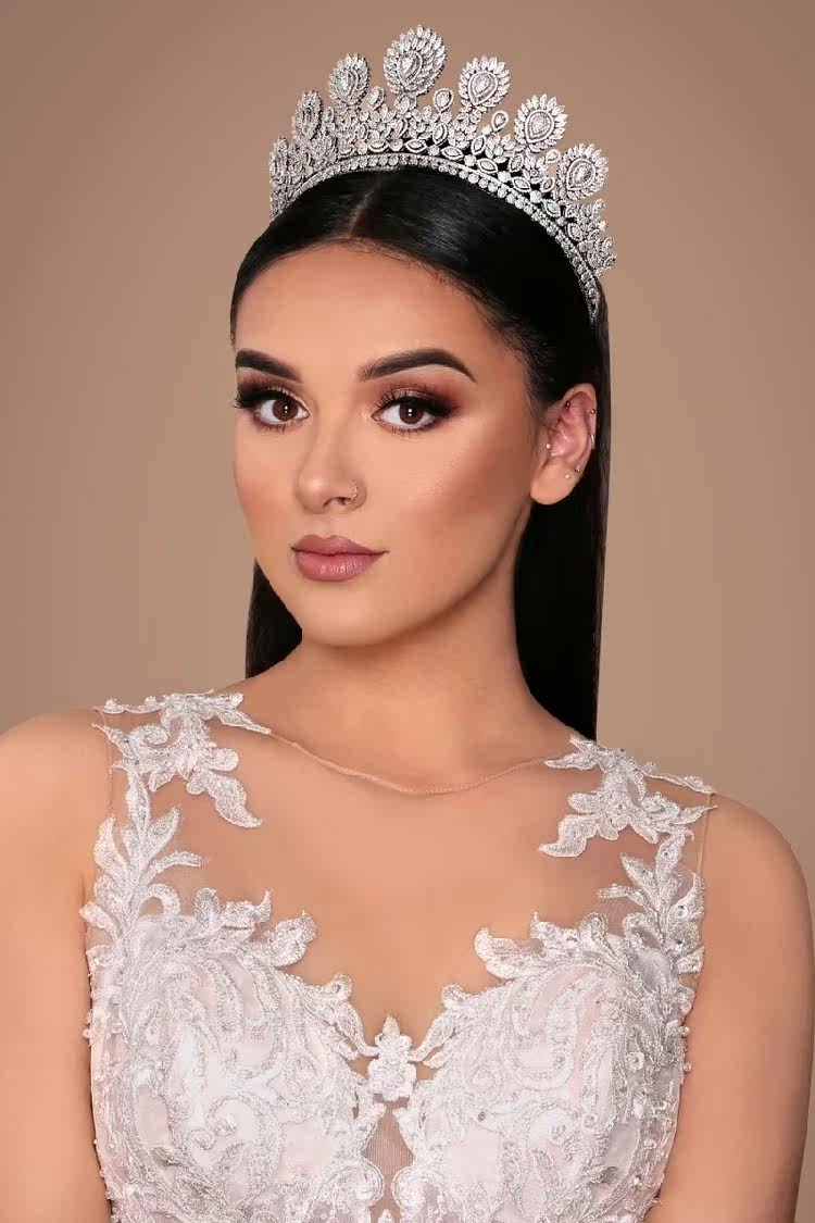 2025 01美国专柜代购Tiaras Crowns新娘水晶皇冠发箍发卡结婚发饰