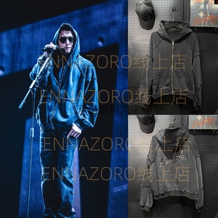 Evolution苏州卫衣2025谢霆锋苏州进化演唱会做旧破洞长袖连帽衫