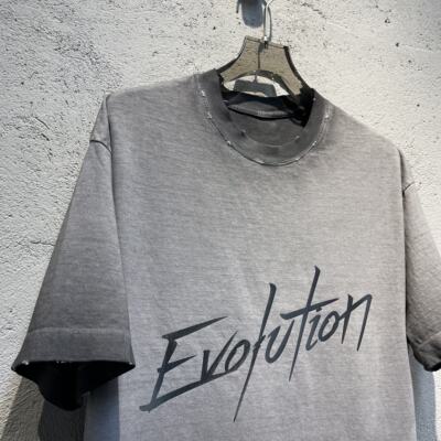 Evolution2025进化演唱会彩排同款短袖t恤洗水做旧磨破半袖上衣