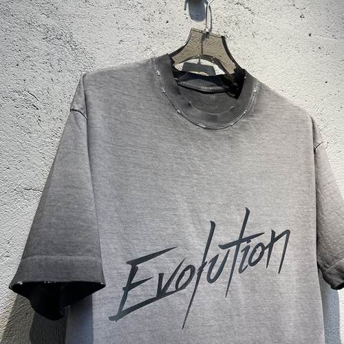 Evolution2025进化演唱会彩排同款短袖t恤洗水做旧磨破半袖上衣