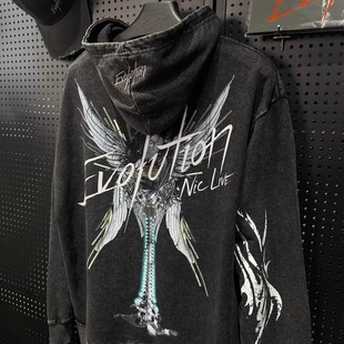 Evolution龙骨天使2025谢霆锋苏州进化演唱会洗水长袖连帽衫卫衣