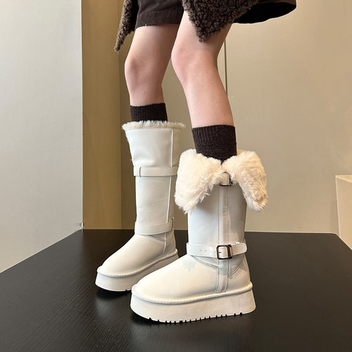 冬季2025新款东北厚底雪地靴