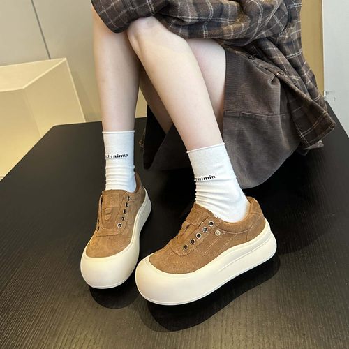 2025新款韩版软底圆头透气休闲鞋