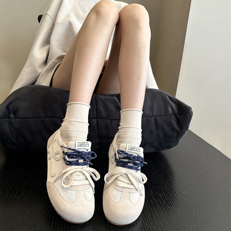 复古双系带百搭德训鞋
