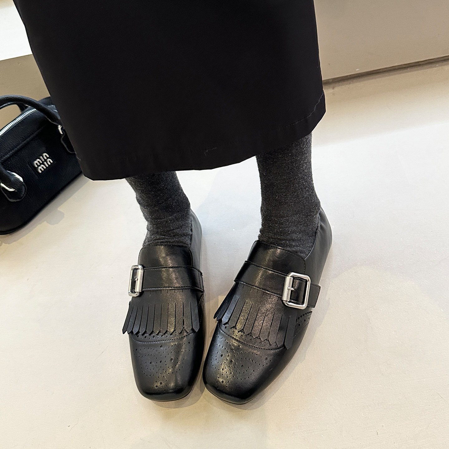 足尖美学~韩版冬加绒流苏显瘦法式乐福鞋女鞋小皮鞋一脚蹬豆豆鞋,女鞋,乐福鞋（豆豆鞋）,淘宝优惠券,粉丝福利购,淘宝优惠卷