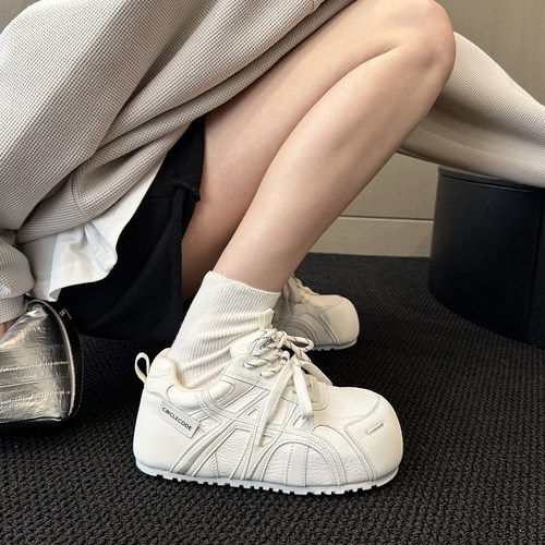 丑萌大头德训鞋女显脚小百搭