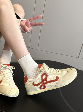 WSWS｜趋势上新尖货真皮显脚小内增高复古德训鞋女鞋休闲鞋阿甘鞋