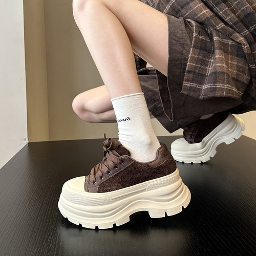 2025新款厚底增高松糕鞋