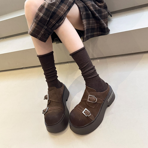 小个子真香~格雷系一脚蹬勃肯鞋