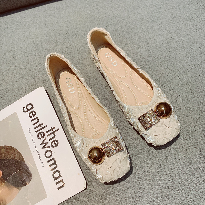 鞋子女2026年新款女鞋春夏款香风单鞋法式平底鞋浅口晚晚风温柔鞋