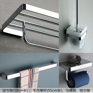 全铜浴室浴巾架 打孔卫生间毛巾架 卫浴五金挂件 轻奢毛巾置物架