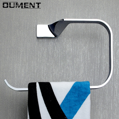 实心全铜轻奢擦手巾架浴室毛巾环