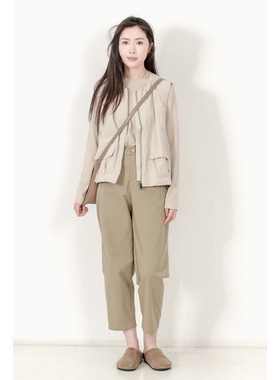 KNgs 春秋复古简约纯色显瘦高腰哈伦裤萝卜裤老爹裤九分休闲裤女