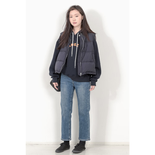 纯色90白鸭羽绒开衫外搭马甲