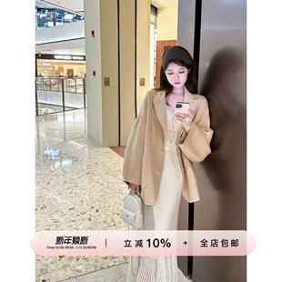 YIKOwow 羊毛琉璃纱混纺包臀百褶半身裙优雅氛围感百搭鱼尾针织裙