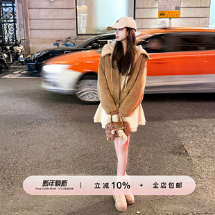 皮草短外套女 1OO羊毛麂皮双面两穿休闲显瘦长袖 YIKOwow 奇迹露露