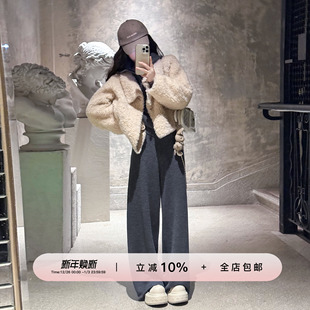 YIKOwow 1OO羊毛皮毛一体百搭短外套女冬高级感宽松皮草 抱抱小熊