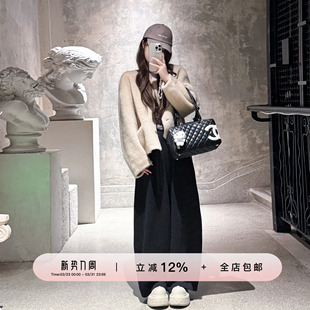 皮草女直毛拉绒短外套 1OO羊毛皮毛一体拉贡风格 YIKOwow 巴巴露亚