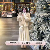 新款 YIKOwow 冬季 氛围感环保皮草女秋冬气质减龄百搭保暖短外套