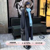 YIKOwow 济州冬日 独家10骆驼绒10桑蚕丝羊毛外套翻领双面呢大衣