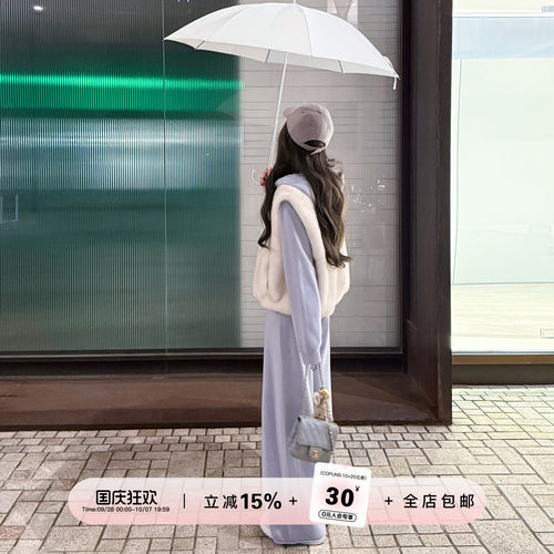 YIKOwow1OO羊毛针织卫衣直筒裤