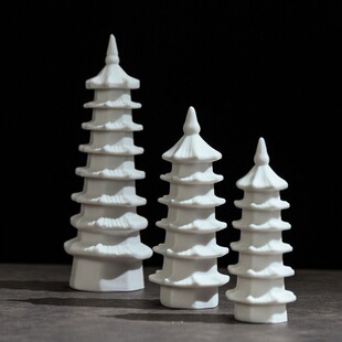 白瓷迷你小人物盆景造景摆件陶瓷无相佛盆栽微景观搭配茶道小饰品