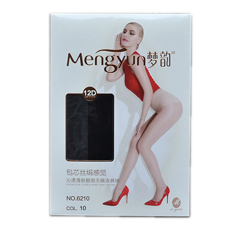梦韵6210春夏12D超薄包芯丝T档隐形档加档加大不掉档防勾丝连裤袜
