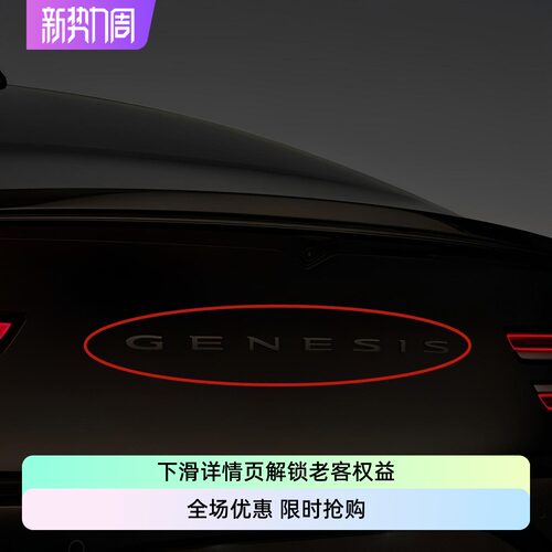 捷尼赛思黑色车标字母标黑武士版