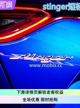 KIA起亚stinger 斯汀格毒刺轿跑后车标尾标个性标 短款版19.5厘米