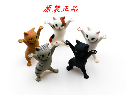 日本qualia正版妖娆风骚猫咪置物架可爱猫猫抬棺举笔小猫托举笔架