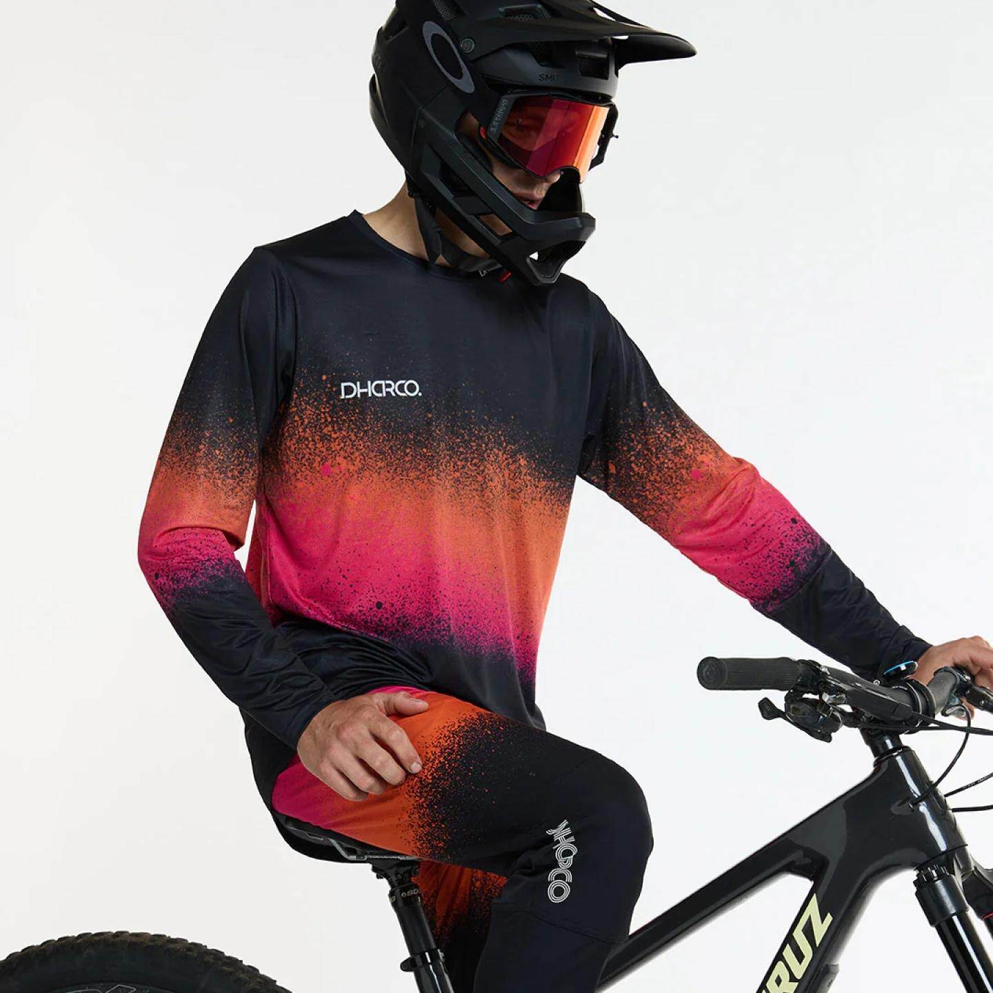 DHARCO速降服长袖山地自行车越野车速干透气骑行服大码球衣速干衣