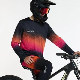 DHARCO速降服长袖山地自行车越野车速干透气骑行服大码球衣速干衣