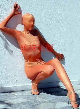 丝袜美姬 精品黑色超薄冰丝 高弹滑爽全包 塑身连体衣 紧身衣