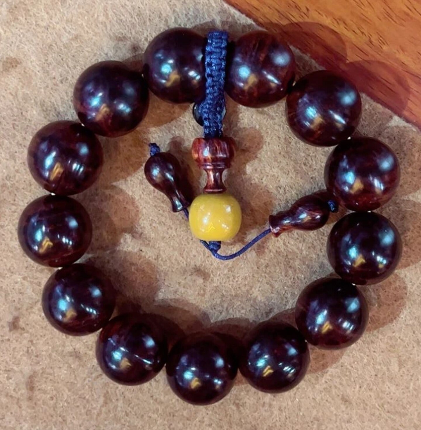 海南黄花梨昌江霸王岭紫油梨学名降香黄檀手串手链尺寸18mm&times;13颗