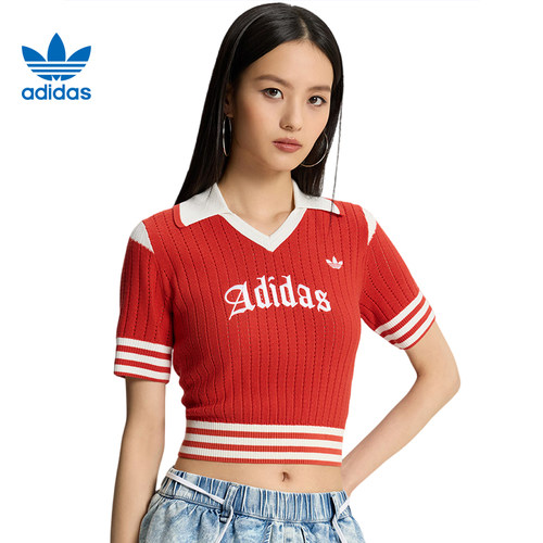 adidas阿迪达斯三叶草女子运动休闲短袖T恤KT3048