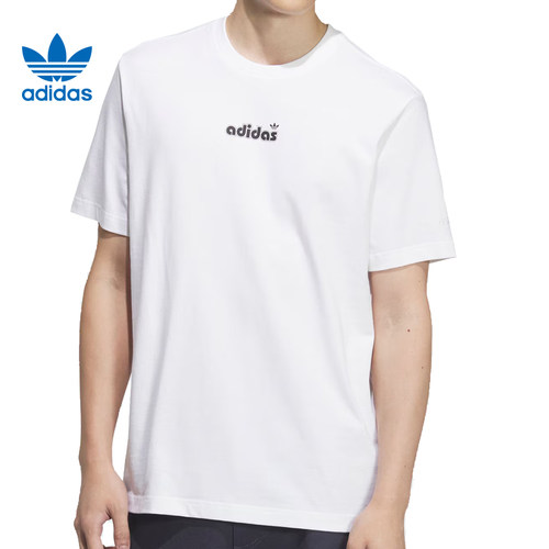 adidas阿迪达斯三叶草夏季男子运动休闲短袖T恤JX2635