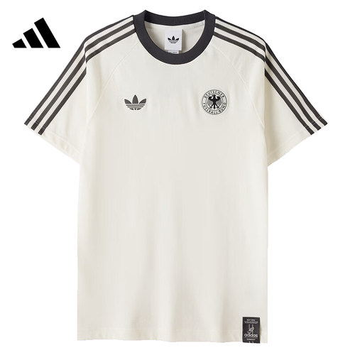 adidas阿迪达斯男三条纹短袖T恤