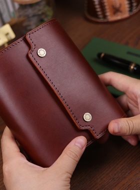 礼墨良品活页a7三折手帐记事本牛皮本a8a6a5奇葩mbox lux