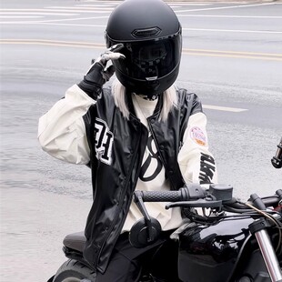 杜汉摩托车骑行服赛车服棒球服卫衣休闲秋冬季防摔机车服皮衣男女