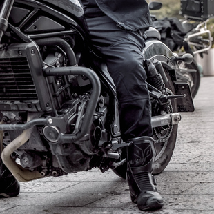 杜汉摩托车骑行裤男秋冬休闲工装裤复古巡航车防摔防护保暖赛车裤