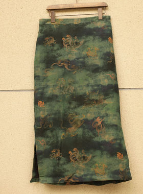 河泥原创设计一步裙半裙