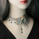 原创设计新款 蕾丝项链哥特时尚 洛丽塔百搭流苏花朵唯美锁骨链颈链