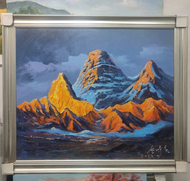 富贵金山系列,纯手绘油画和丙烯颜料原创作品